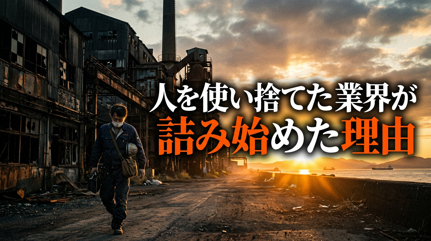 人を使い捨てた業界が詰み始めた理由と今すべきこと