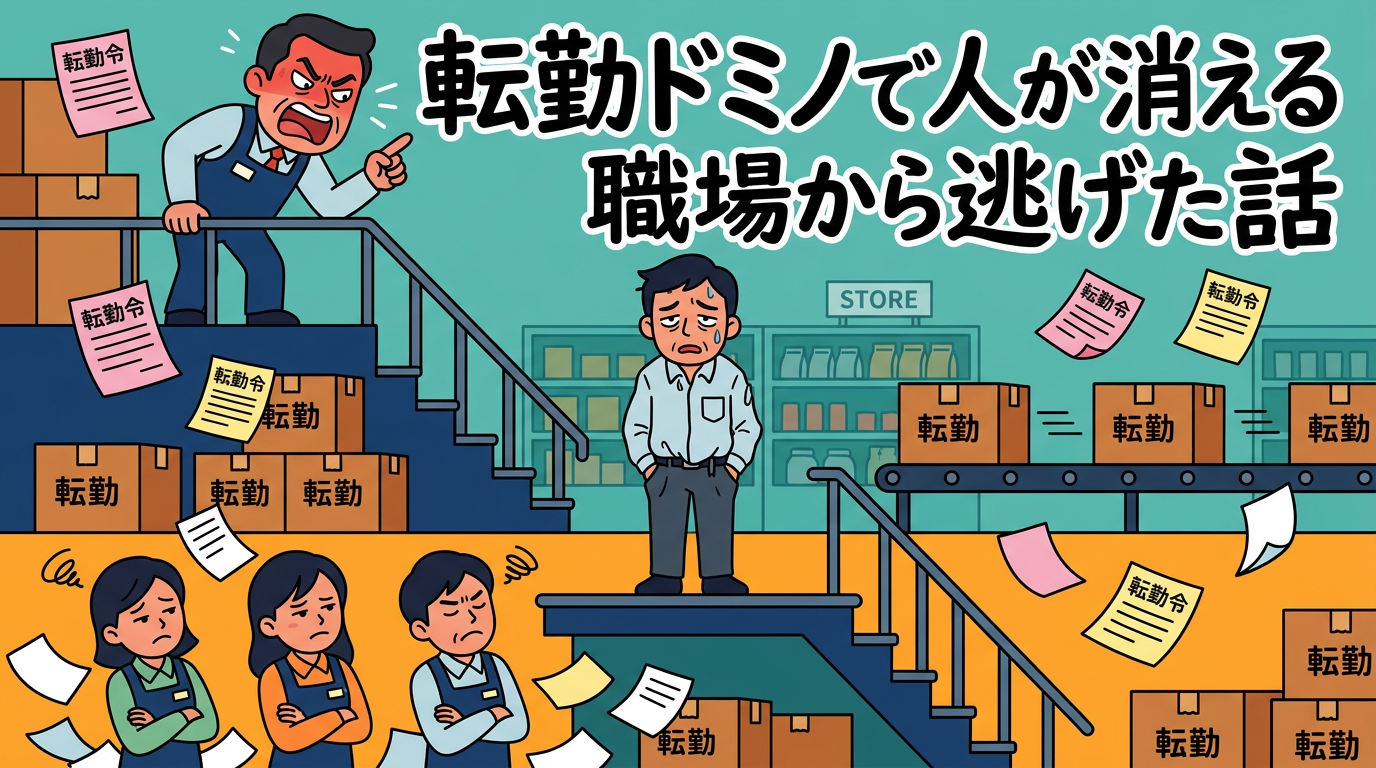 転勤ドミノで人が消える職場から逃げた私の判断基準