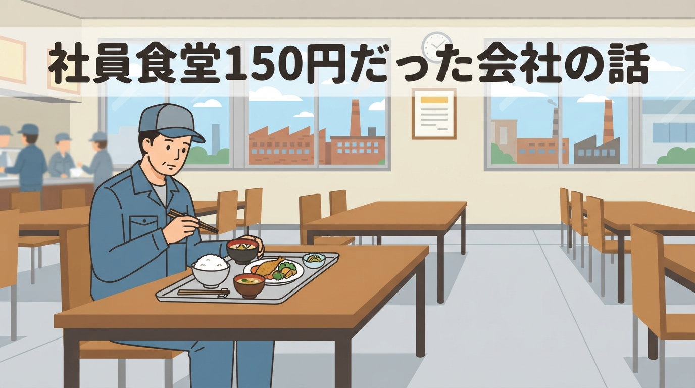 社員食堂が150円だった会社と昼休憩の話