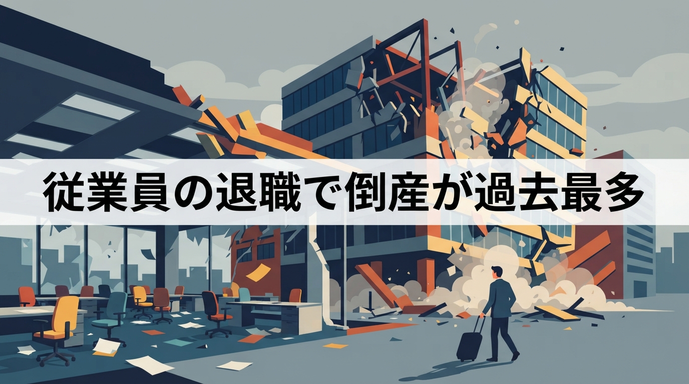 従業員の退職で倒産が過去最多ペースの理由