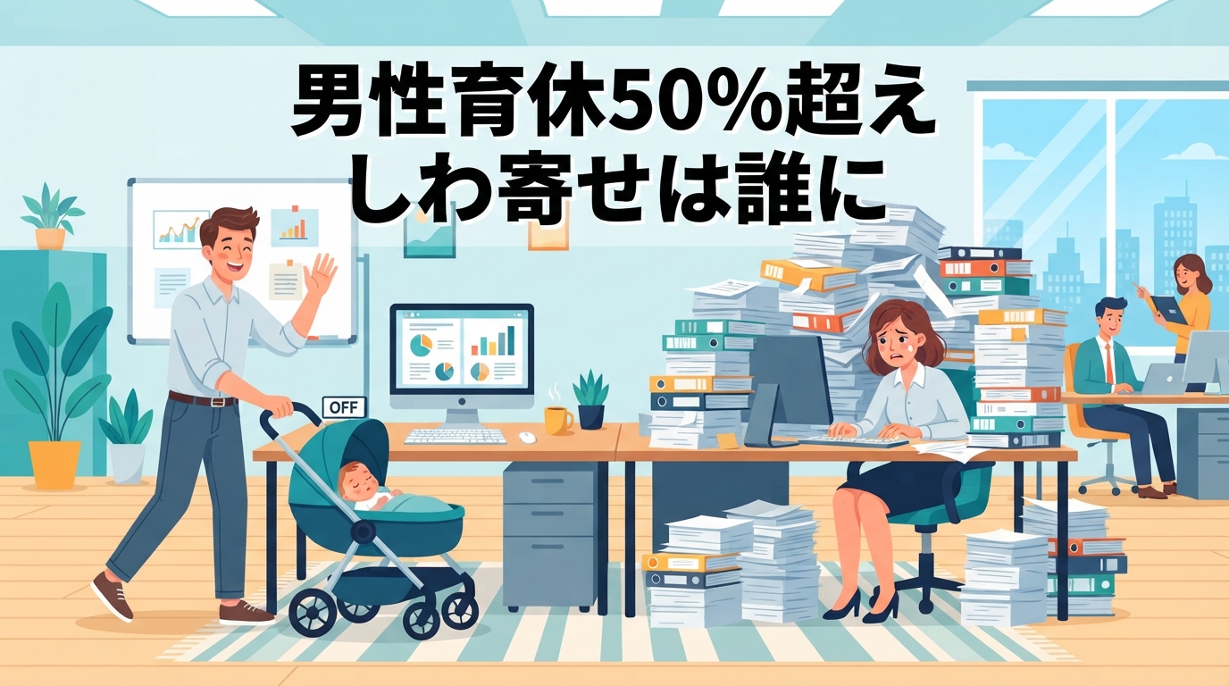 男性育休50%超え｜現場のしわ寄せ問題
