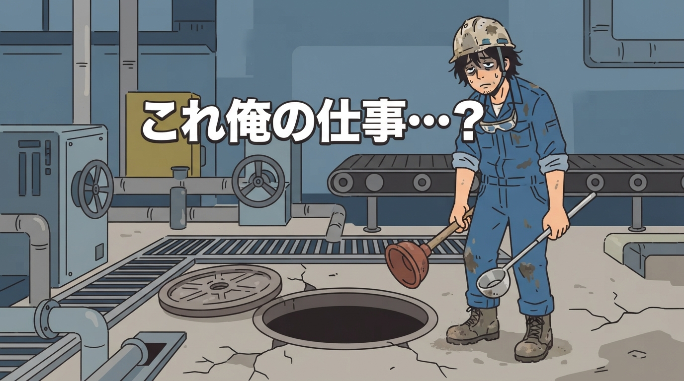 生産技術なのに下水採水とトイレ詰まり