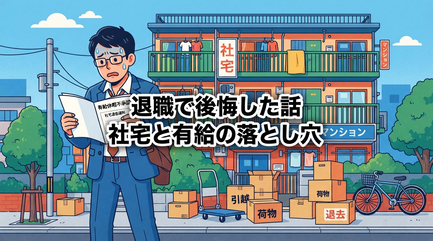 退職で後悔した話｜社宅と有給消化の落とし穴