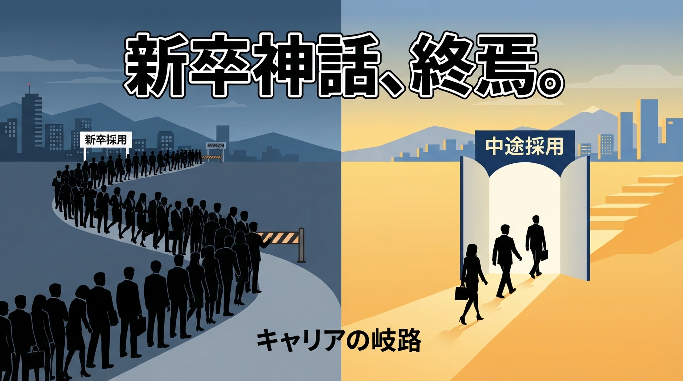 新卒一括採用の終わり｜中途5割超の意味