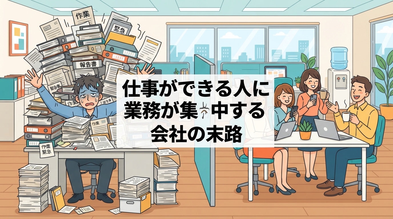 仕事ができる人に業務が集中する会社の末路